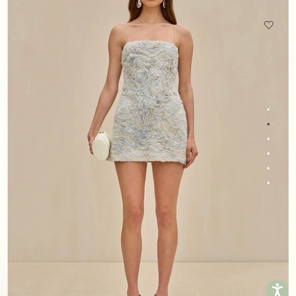Cult Gaia Charli Dress in Cream and Light Blue